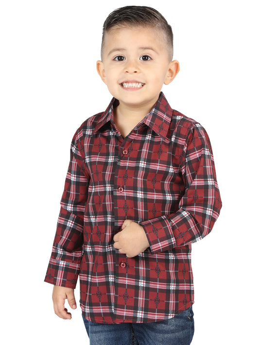 Camisa de manga larga casual El General Red 44744
