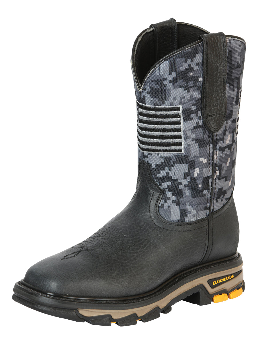 Bota de trabajo para hombre El General - Piel de Toro - Negra

 44756