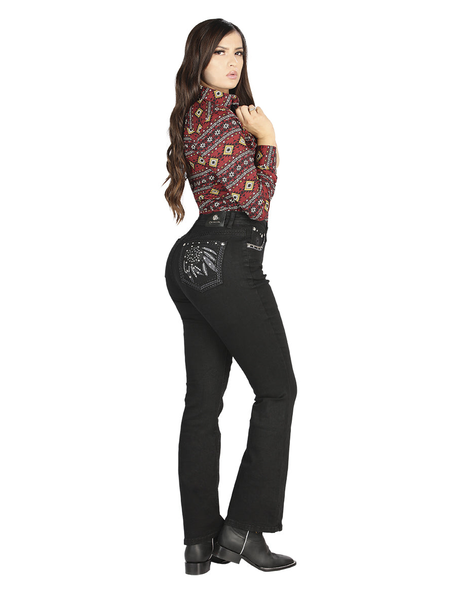 Pantalones vaqueros Centenario negros para mujer 44825
