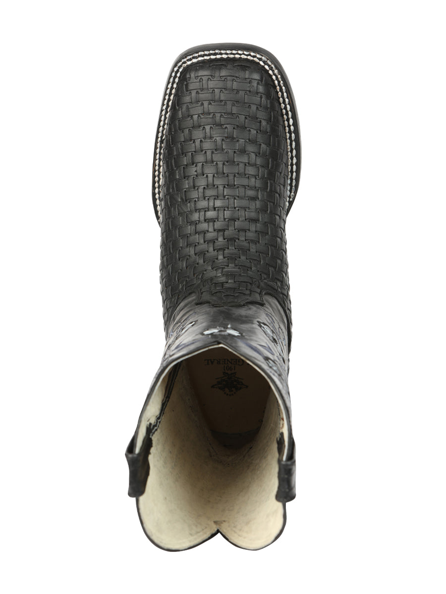 Botas de rodeo El General para mujer, color Petatillo - Negras 44856