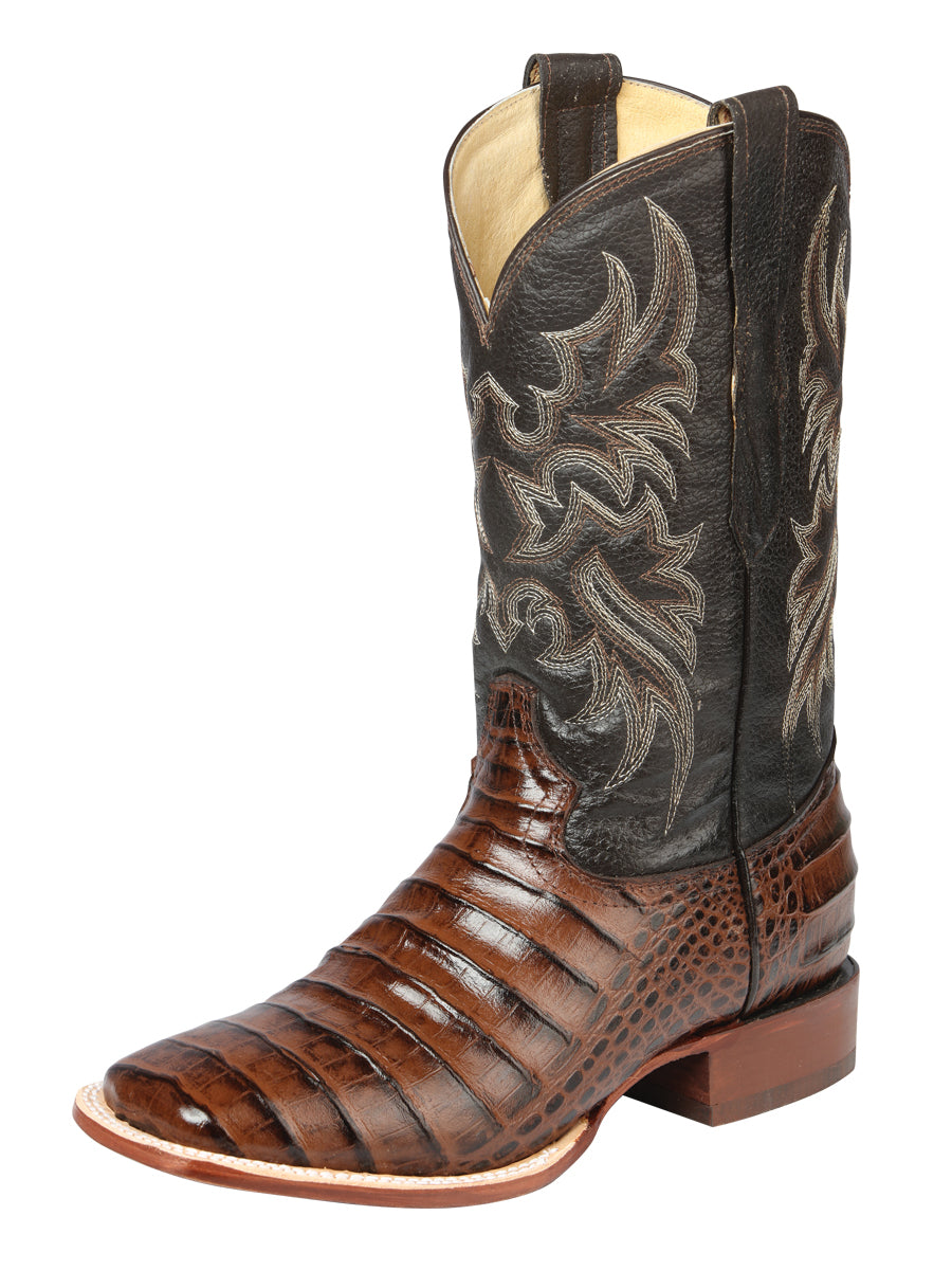 El Señor de los Cielos Men’s Rodeo Boot - Imitation Caiman Belly  Leather - Brown

 44937