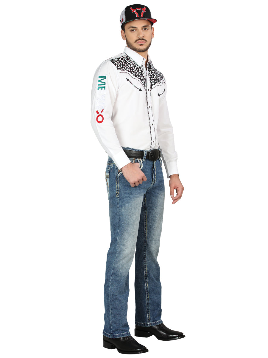 Vaqueros Centenario Bootcut Denim - Azul Medio 44965