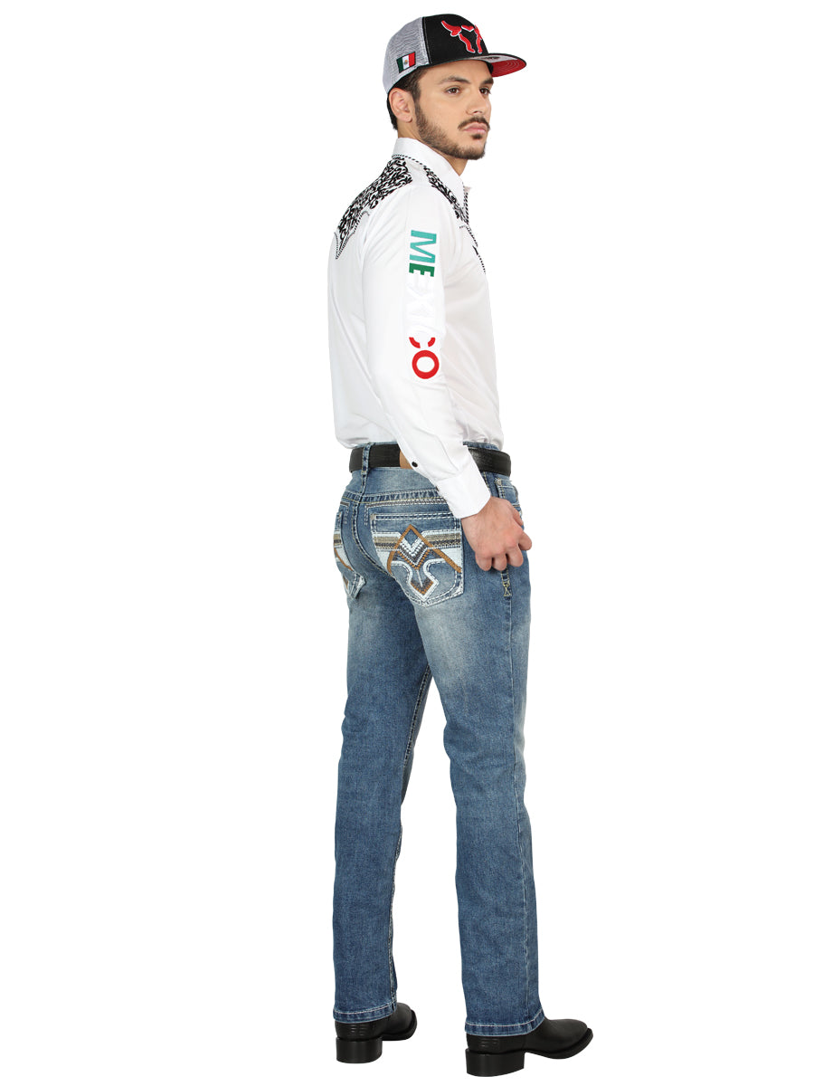 Vaqueros Centenario Bootcut Denim - Azul Medio 44965