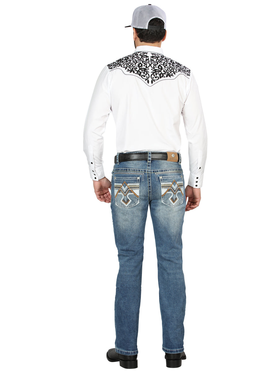 Vaqueros Centenario Bootcut Denim - Azul Medio 44965