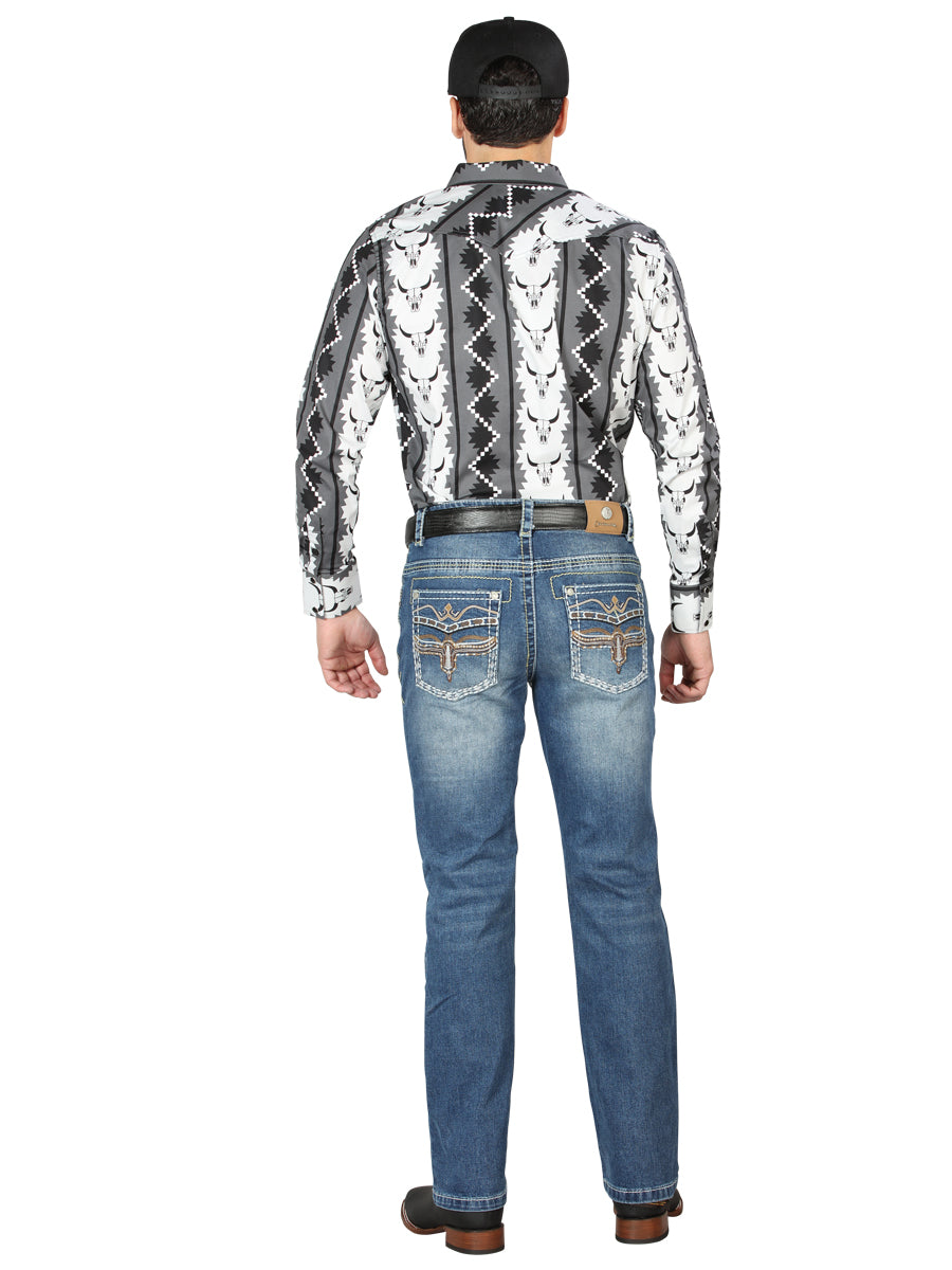 Pantalones vaqueros Centenario Bootcut - Azul medio 44971