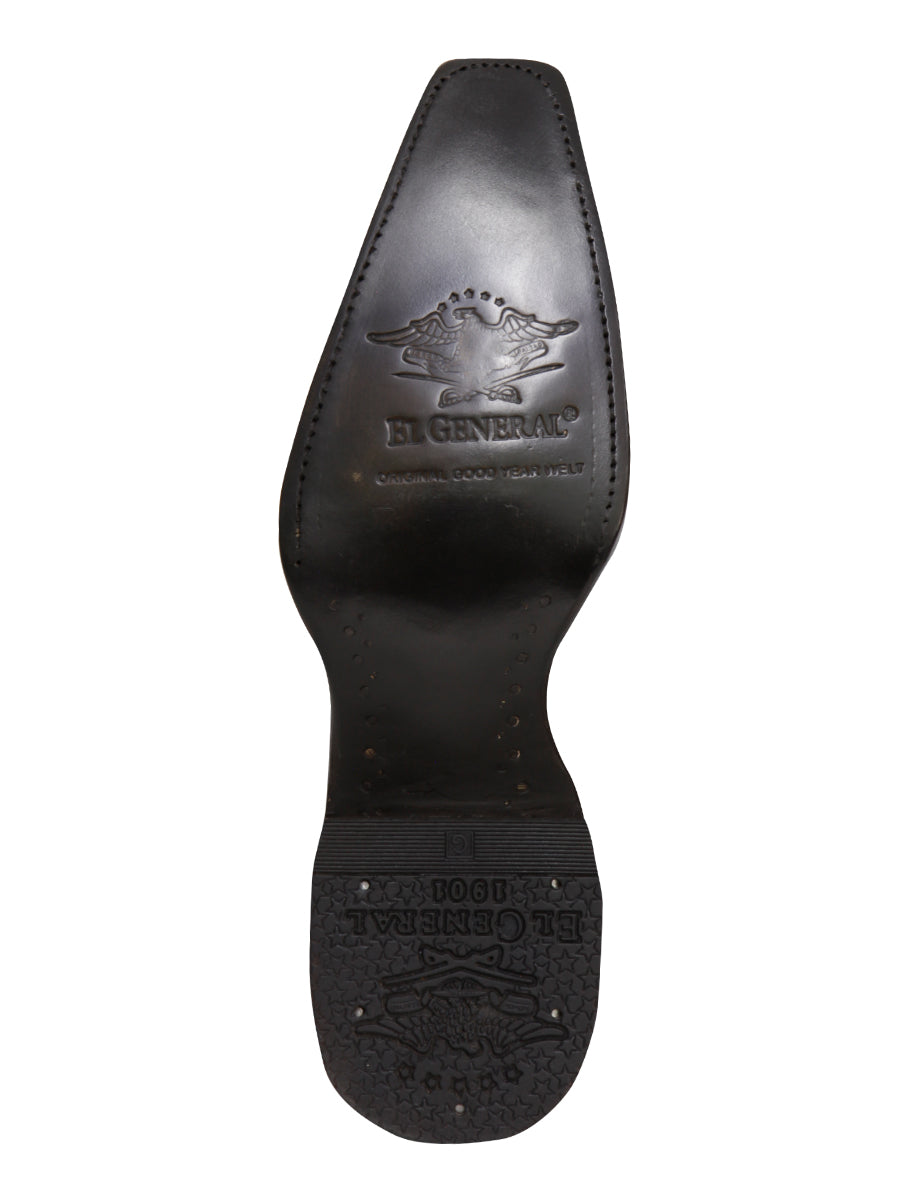 Botas vaqueras El General para hombre, de piel de lagarto exótica - Coñac 45074