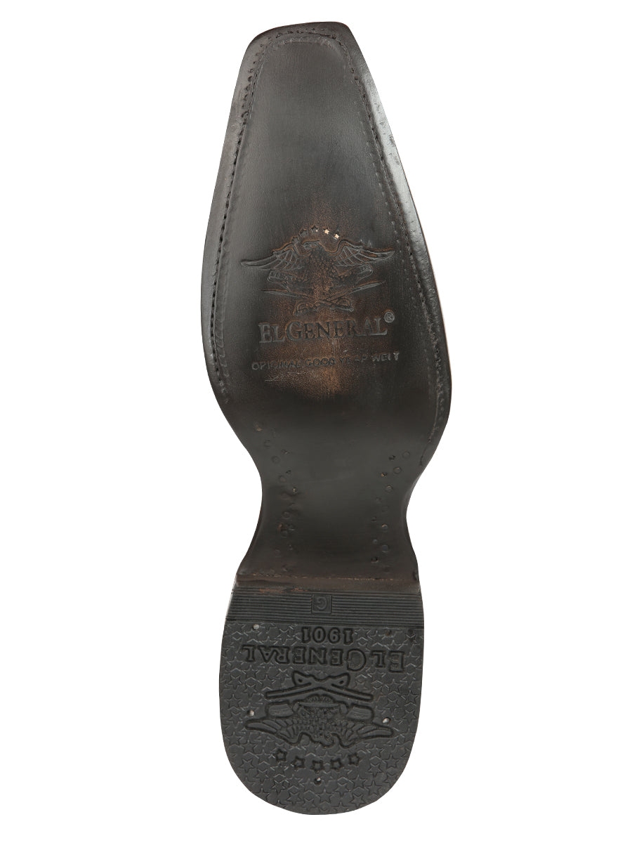 Botas vaqueras El General para hombre, de piel de caimán exótico - Coñac 45080