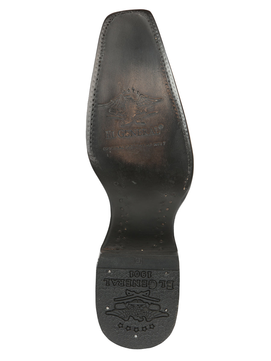 Botas vaqueras El General Nuca de caimán exótico para hombre - Marrón 45082