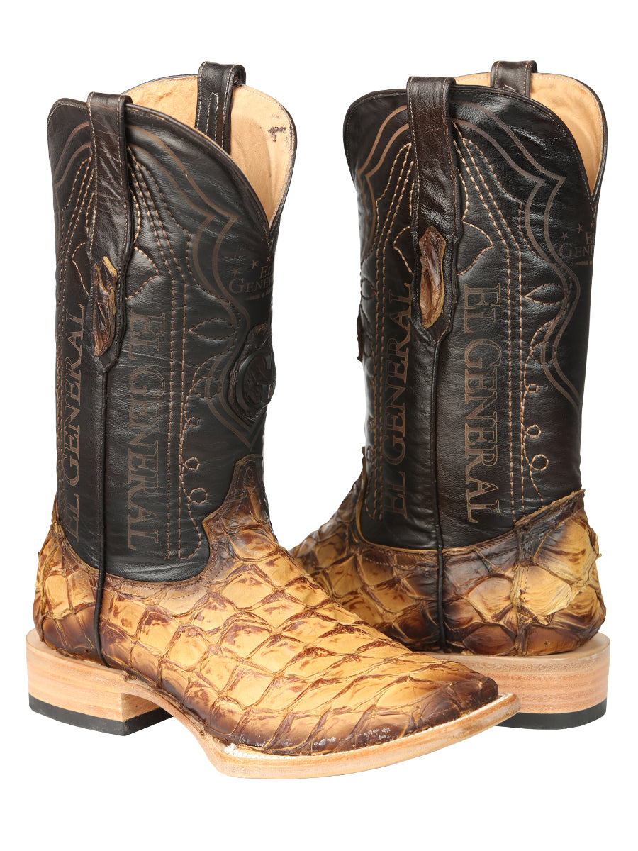 Botas vaqueras El General para hombre, modelo Exotic Monster Fish Rodeo - Orix 45086