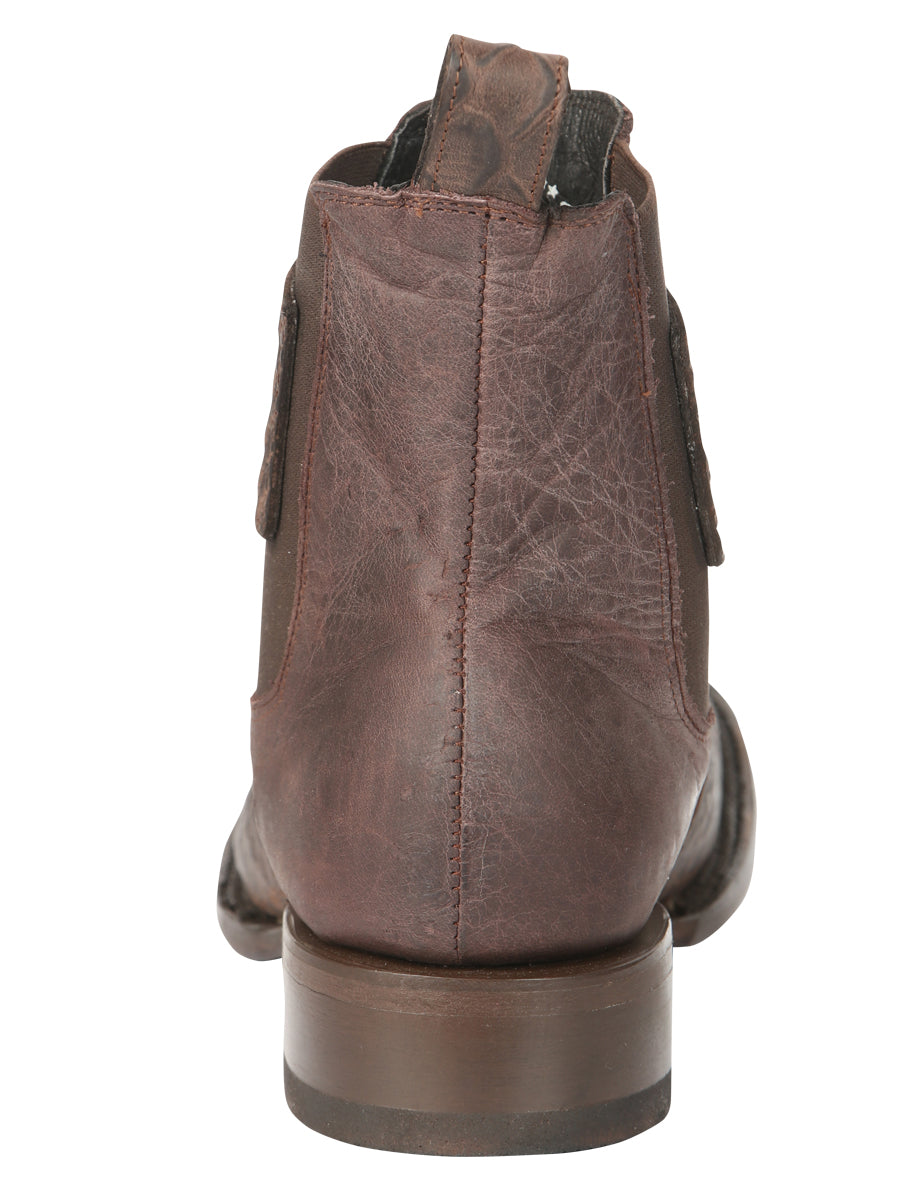 El General Men’s Python Imitation Brown Ankle Boots 45092