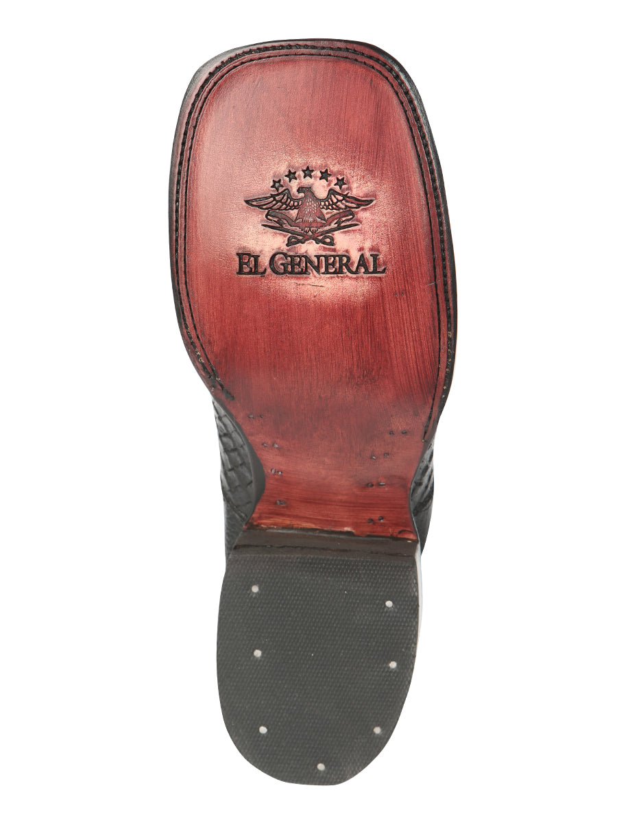 El General Men’s Python Imitation Black Ankle Boots 45093