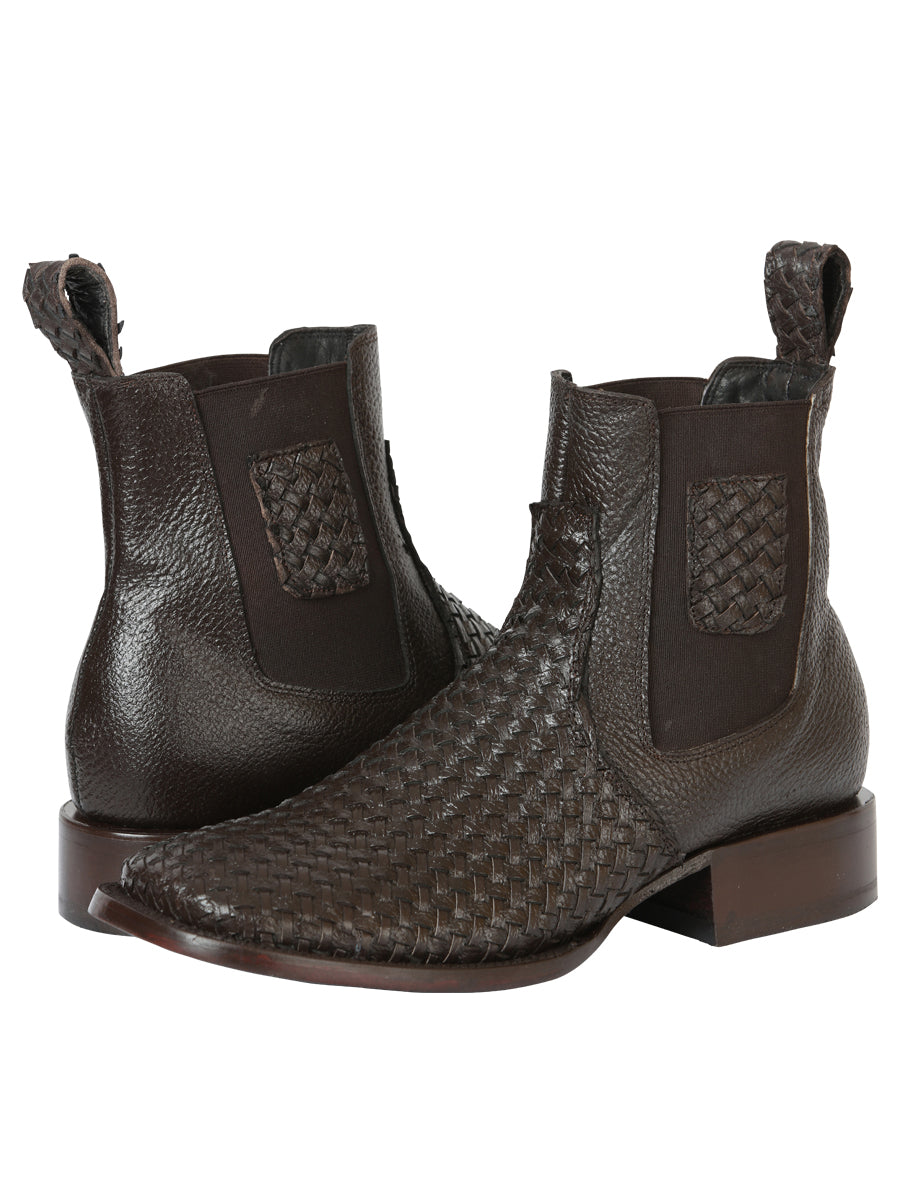 Botines de tobillo tejidos El General Rodeo para hombre, color marrón Petatillo, modelo 45177