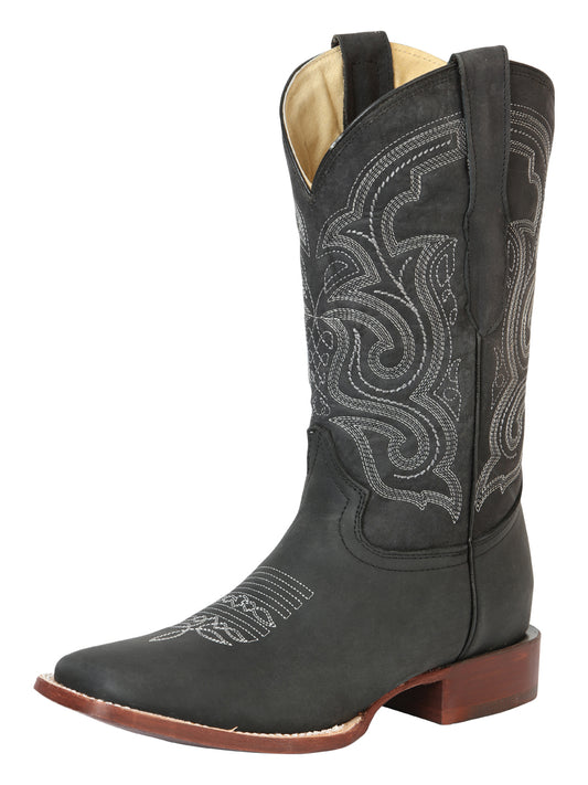 Bota Rodeo para hombre El General – Cuero Crazy – Negra 45207