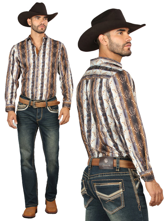 Pantalón vaquero verde tintado Centenario para hombre con detalles bordados 45315