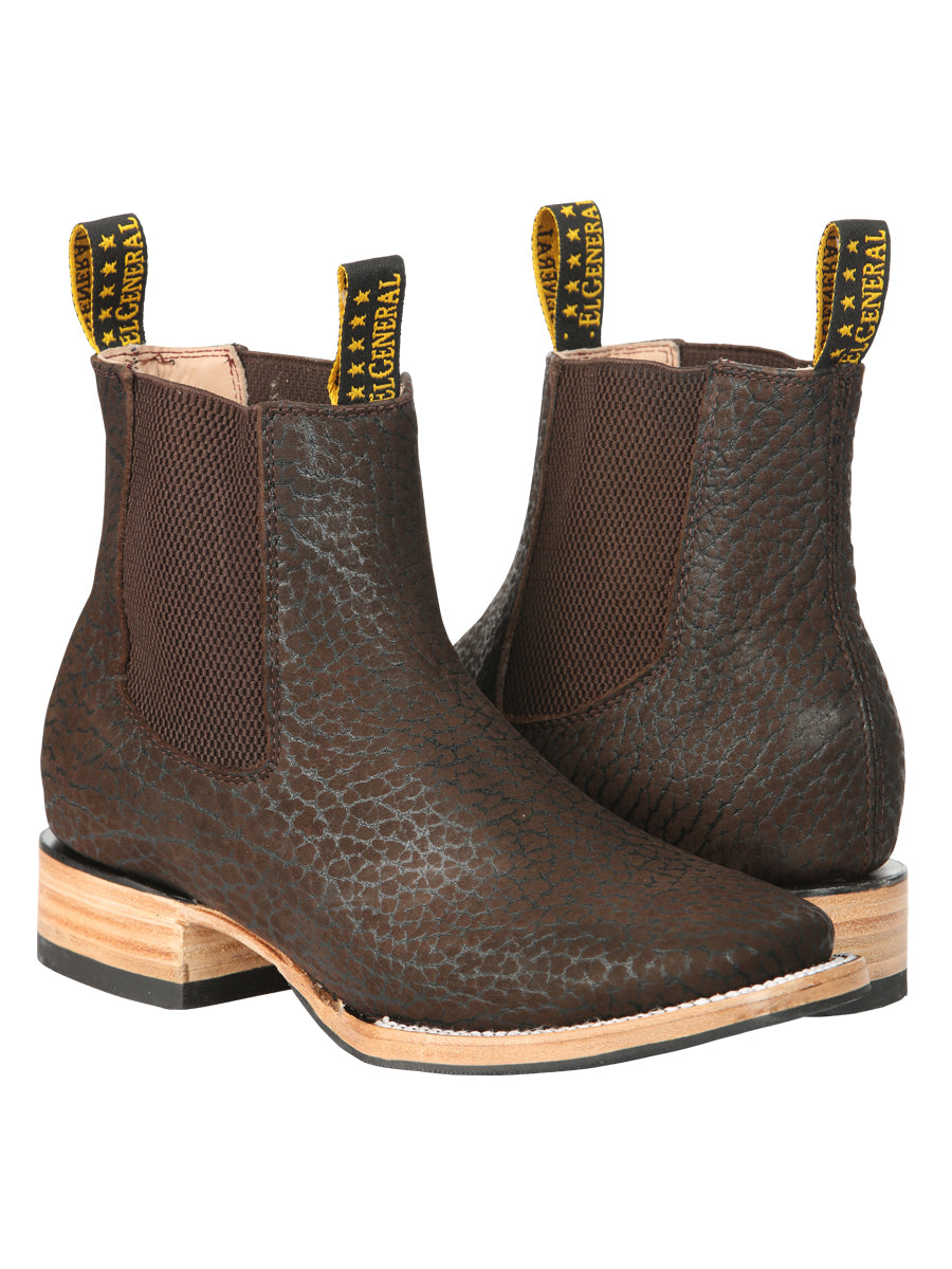 Botines El General para hombre - Piel de cuello de toro color moca 45341