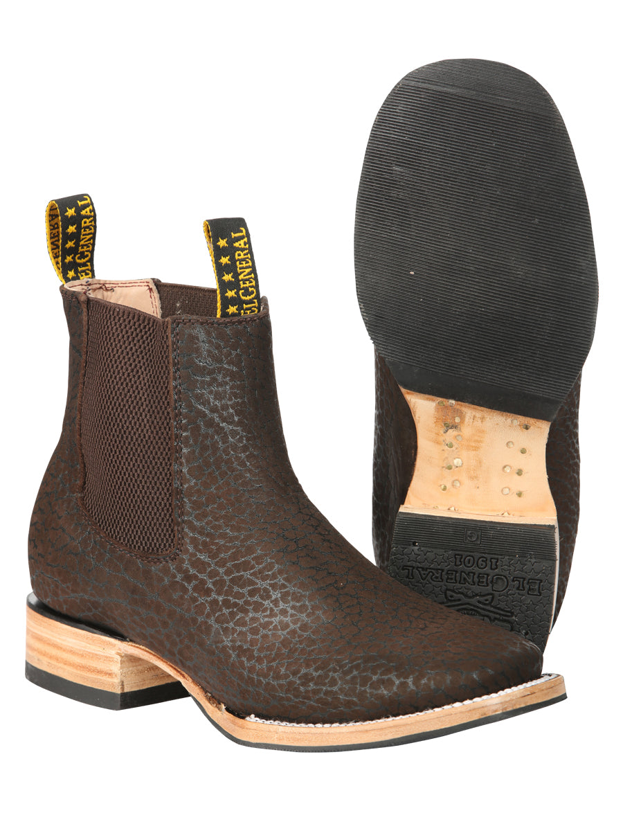 Botines El General para hombre - Piel de cuello de toro color moca 45341