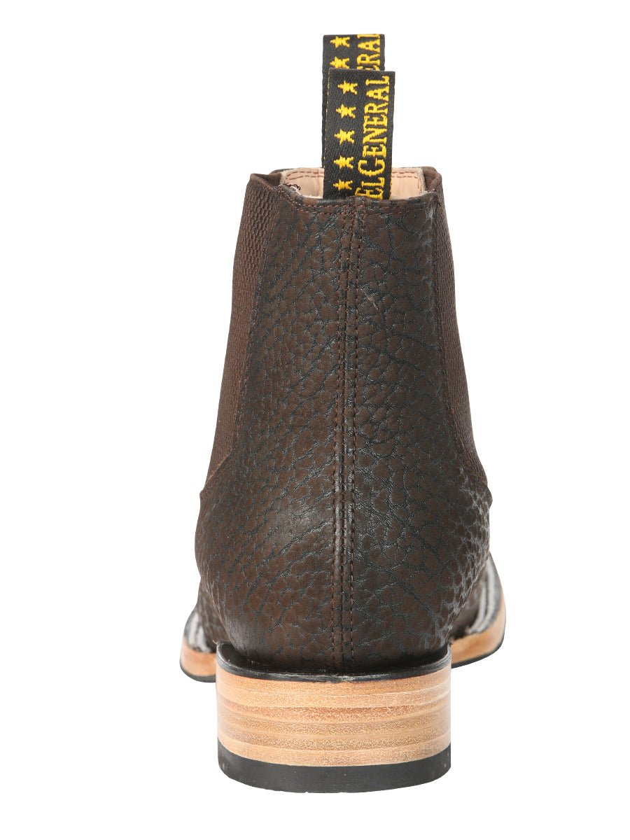 Botines El General para hombre - Piel de cuello de toro color moca 45341