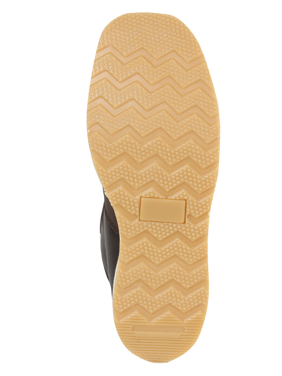 Zapato Sefeni para hombre con doble cremallera, de piel sintética Crazy Leather - Chocolate 45395