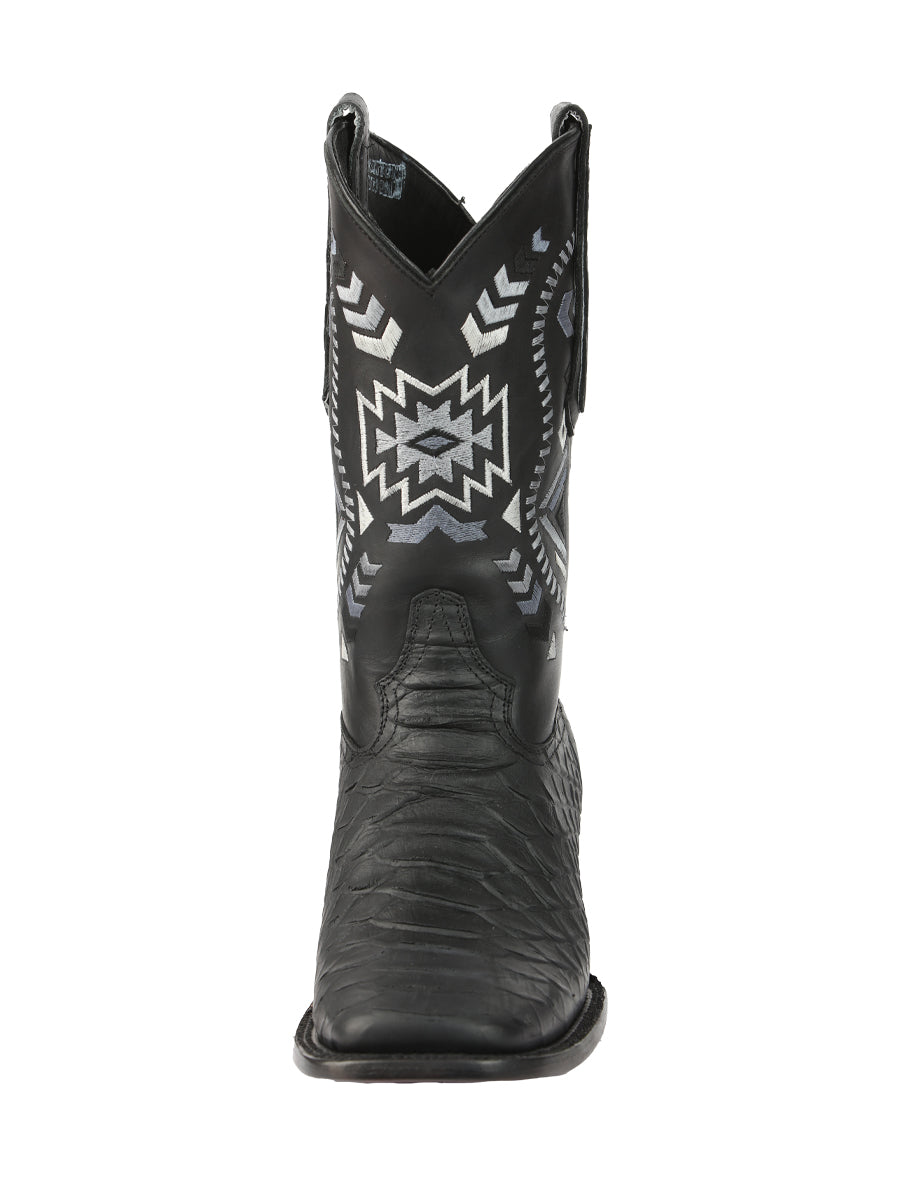 Botas de rodeo El General para hombre, imitación de pitón negra, modelo 45398
