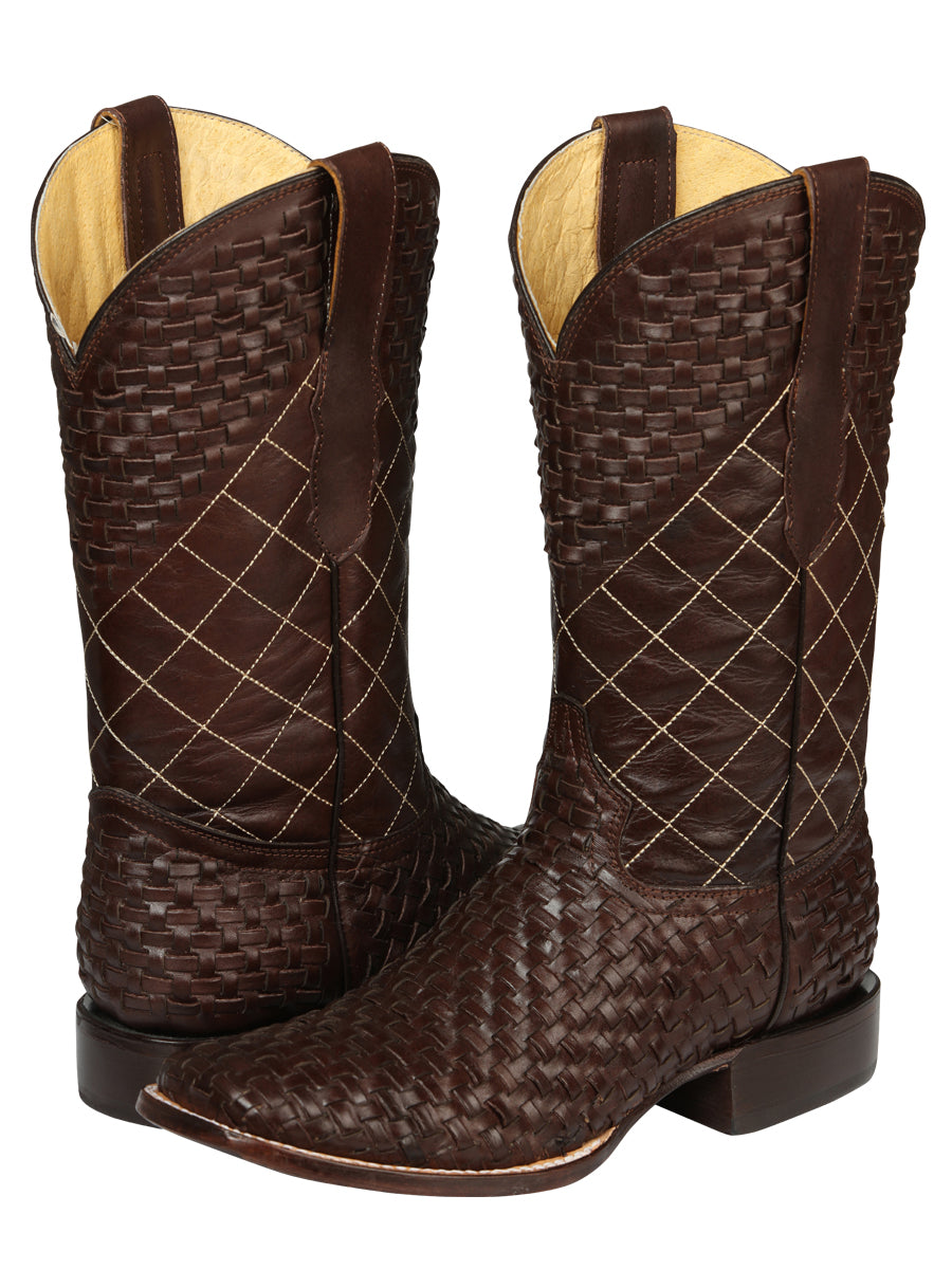 Botas de rodeo El General para hombre, de piel petatillo, color marrón, modelo 45440