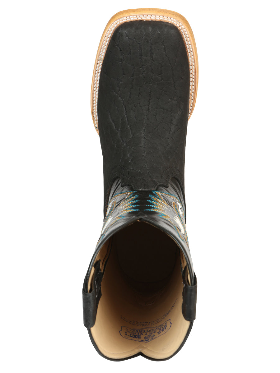 Bota de rodeo para hombre, bota Jar, imitación cuello de toro 45474