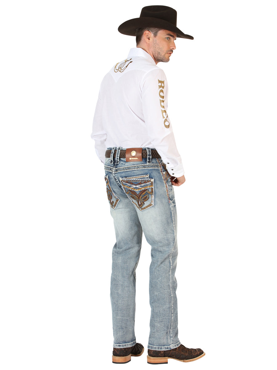 Pantalones vaqueros de corte bota Centenario Premium para hombre - Azul oscuro 45530