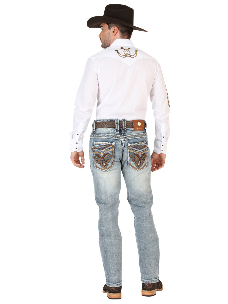 Pantalones vaqueros de corte bota Centenario Premium para hombre - Azul oscuro 45530