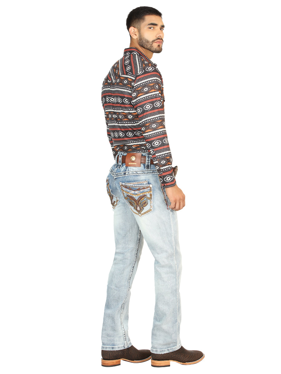 Pantalones vaqueros premium Centenario para hombre - Azul claro 45531