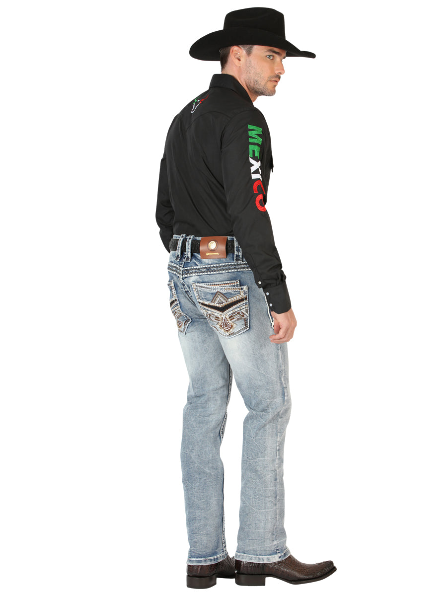 Pantalones vaqueros premium Centenario para hombre, corte recto, color negro 45532