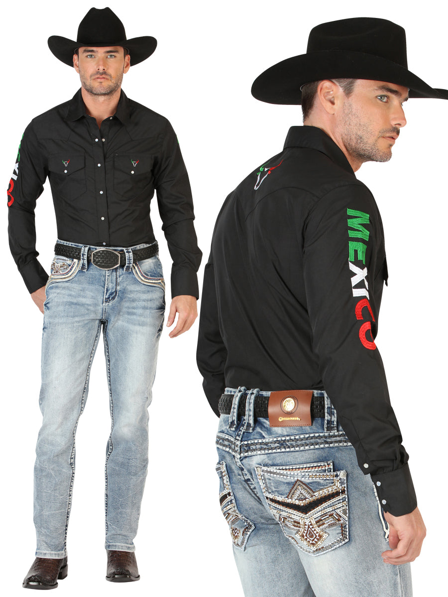 Pantalones vaqueros premium Centenario para hombre, corte recto, color negro 45532