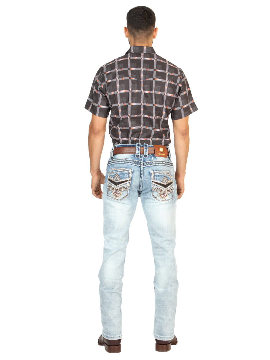 Pantalones vaqueros de corte bota Centenario Premium para hombre - Azul medio 45533