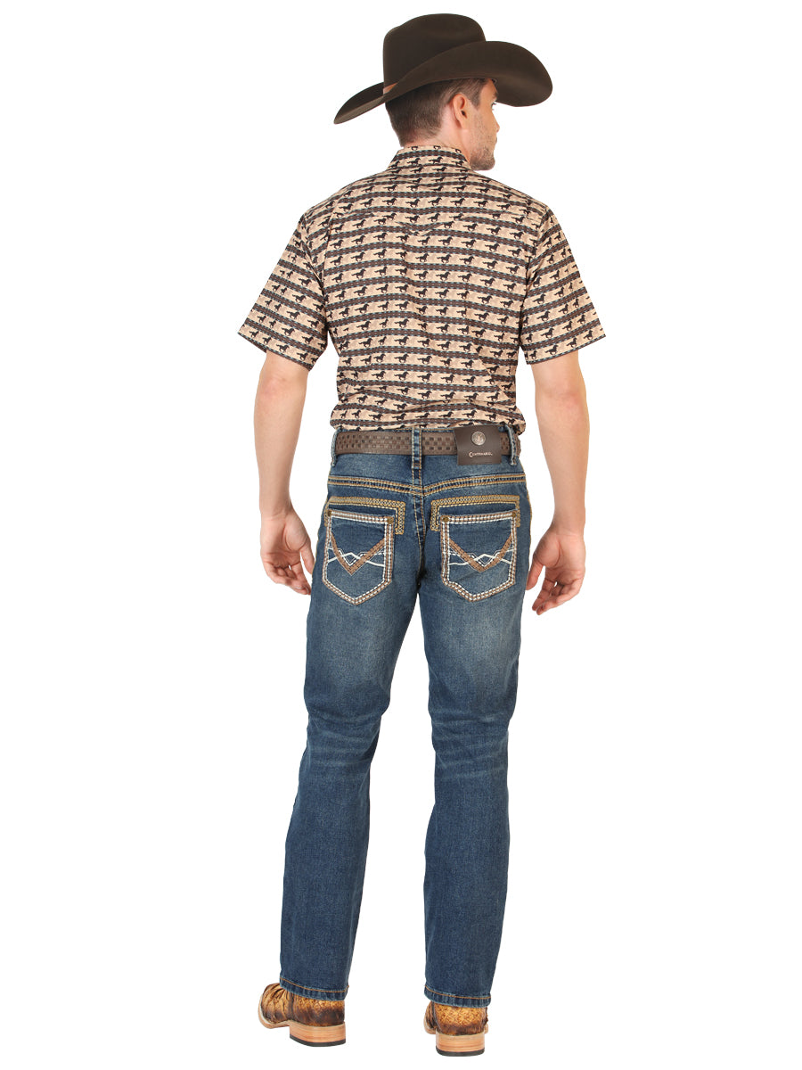 Vaqueros Centenario Bootcut para hombre - Azul oscuro 45534