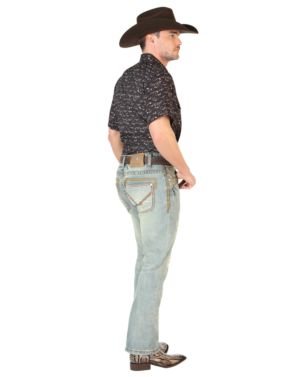 Vaqueros Centenario Bootcut para hombre - Azul claro 45535