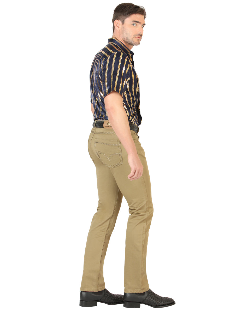 Pantalones vaqueros Centenario Slim Fit - Caqui 45542