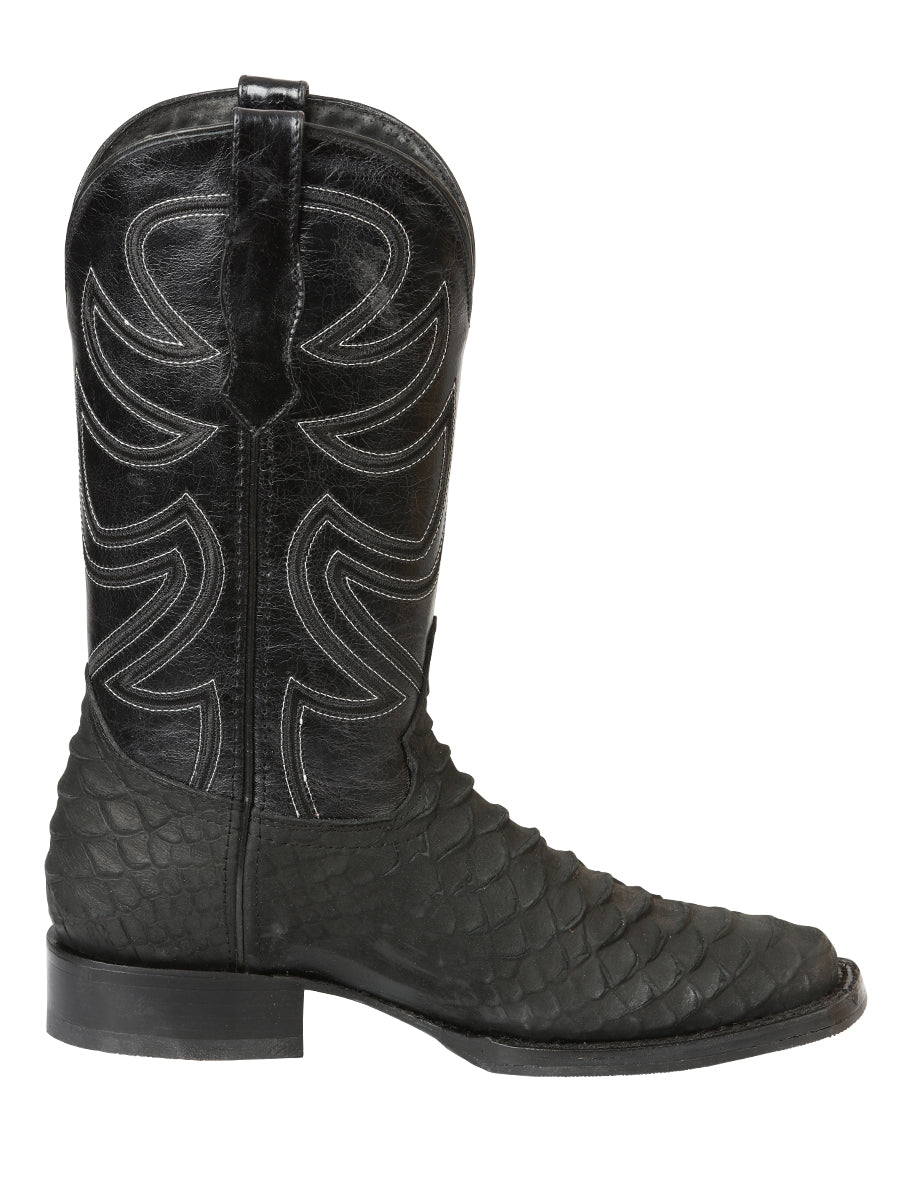 Botas Rodeo El General para hombre, imitación pitón - Negras 45561