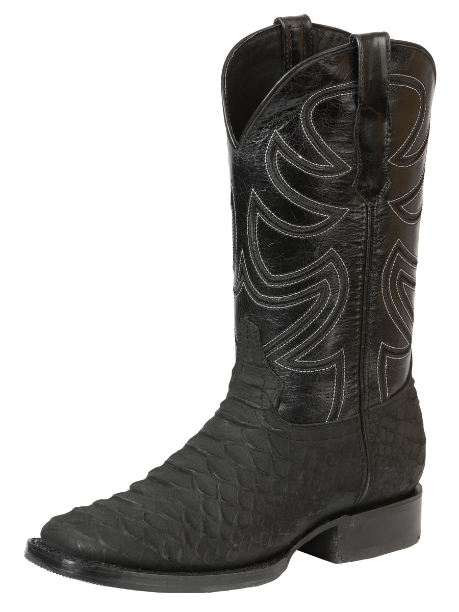 Botas Rodeo El General para hombre, imitación pitón - Negras 45561