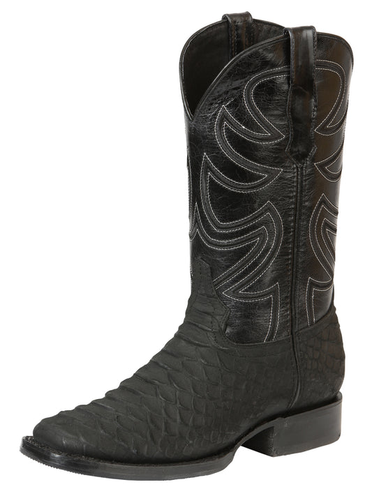 Botas Rodeo El General para hombre, imitación pitón - Negras 45561