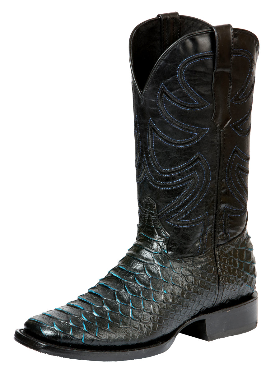 Botas Rodeo El General para hombre, imitación pitón - Negro/Azul 45564
