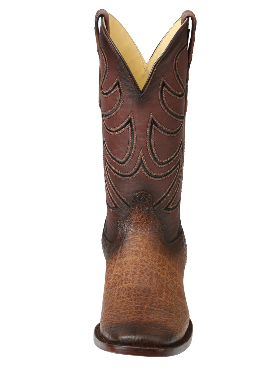 Botas El General Rodeo para hombre - Estampado de elefante color tabaco 45665