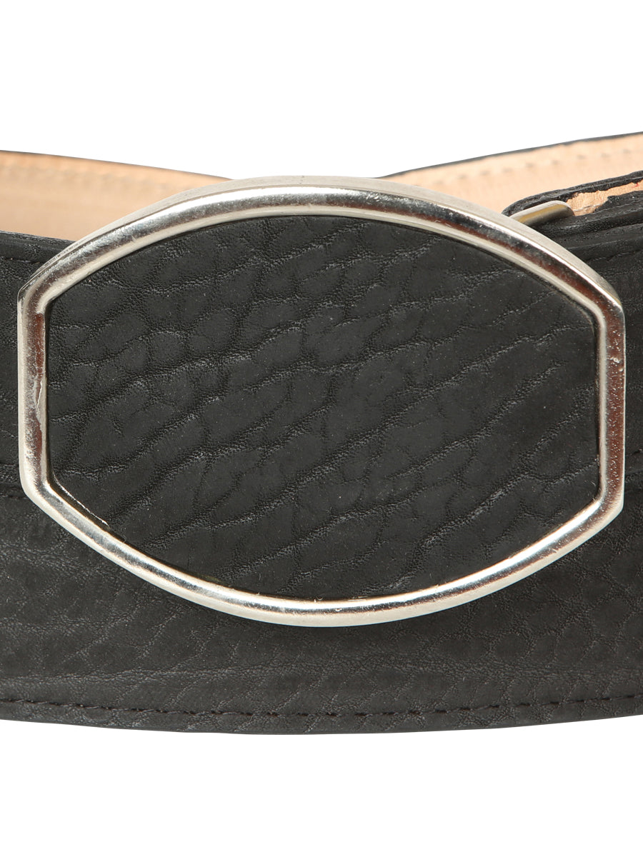 El General Men’s Western Belt - Bull Neck Print - Black 45679