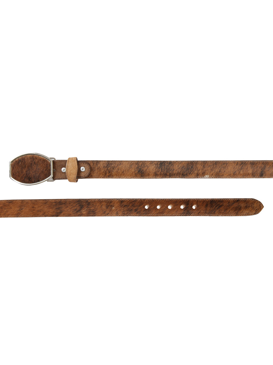 El General Men’s Western Belt - Cowhide Hair Print - Honey 45680