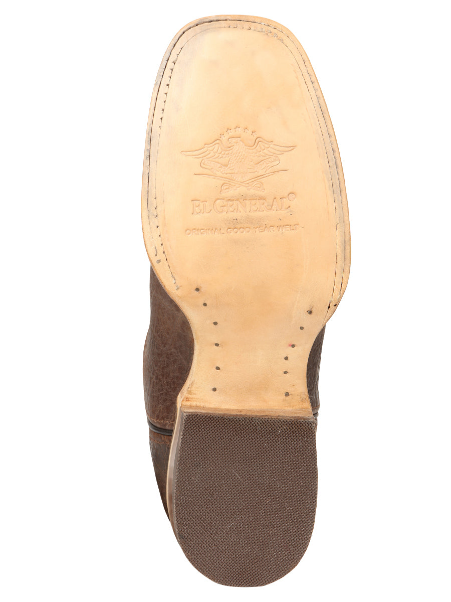 Bota El General Rodeo para hombre, estampado de elefante, marrón 45767