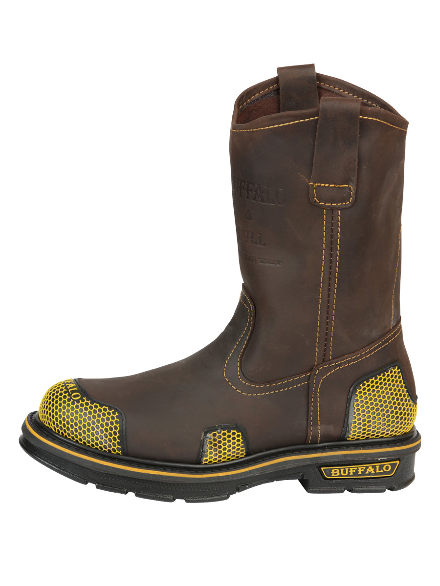 Botas de trabajo para hombre Buffalo &amp; Bull - Marrón/Amarillo 123031