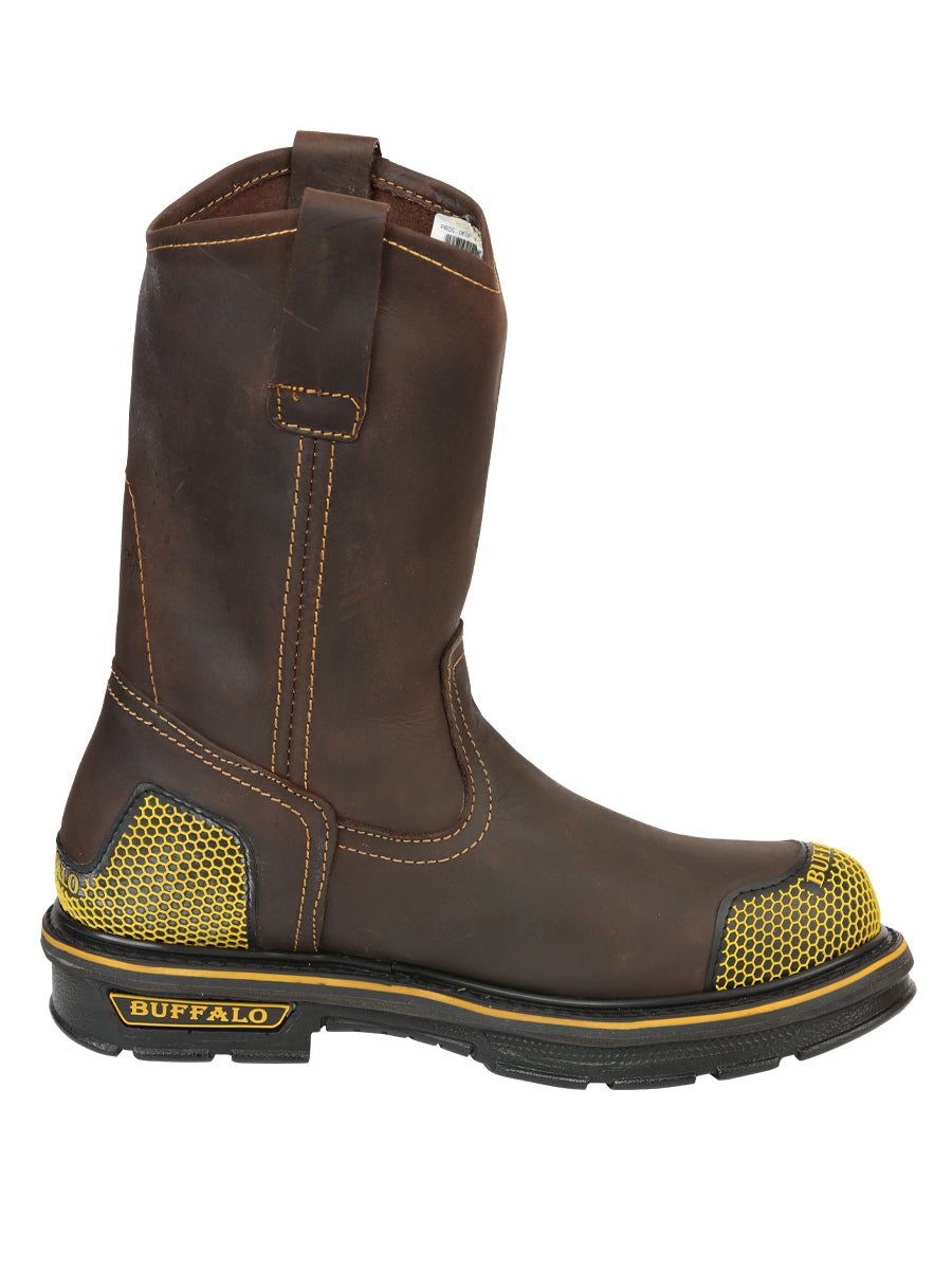 Botas de trabajo para hombre Buffalo &amp; Bull - Marrón/Amarillo 123031