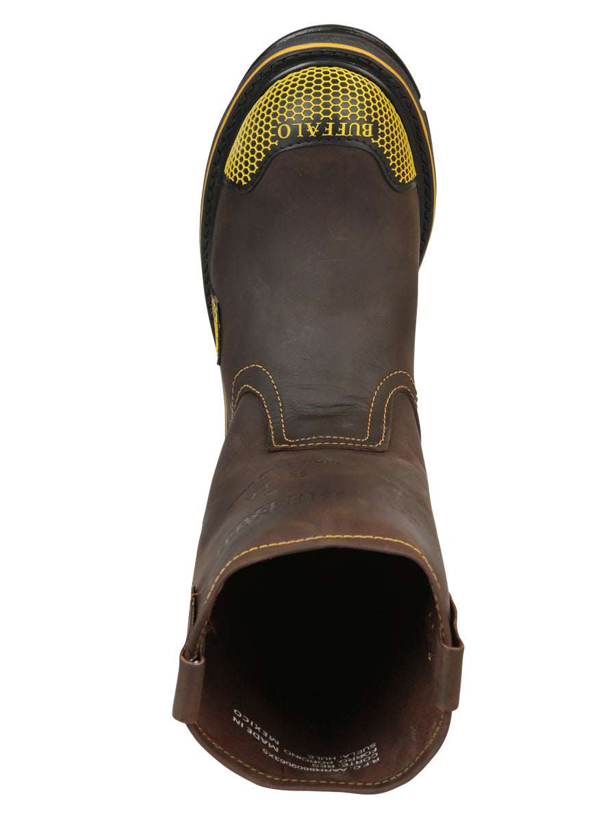 Botas de trabajo para hombre Buffalo &amp; Bull - Marrón/Amarillo 123031