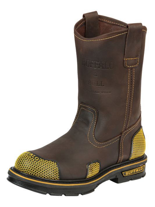 Botas de trabajo para hombre Buffalo &amp; Bull - Marrón/Amarillo 123031