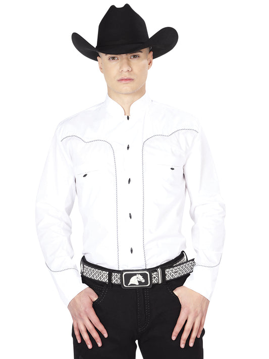 Camisa Charro blanca de manga larga 125389