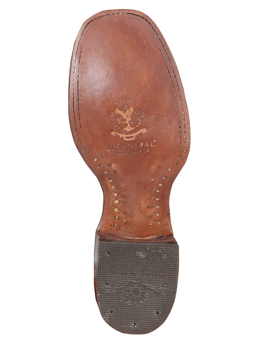 Botín El General de punta cuadrada - Marrón nobuck 126192