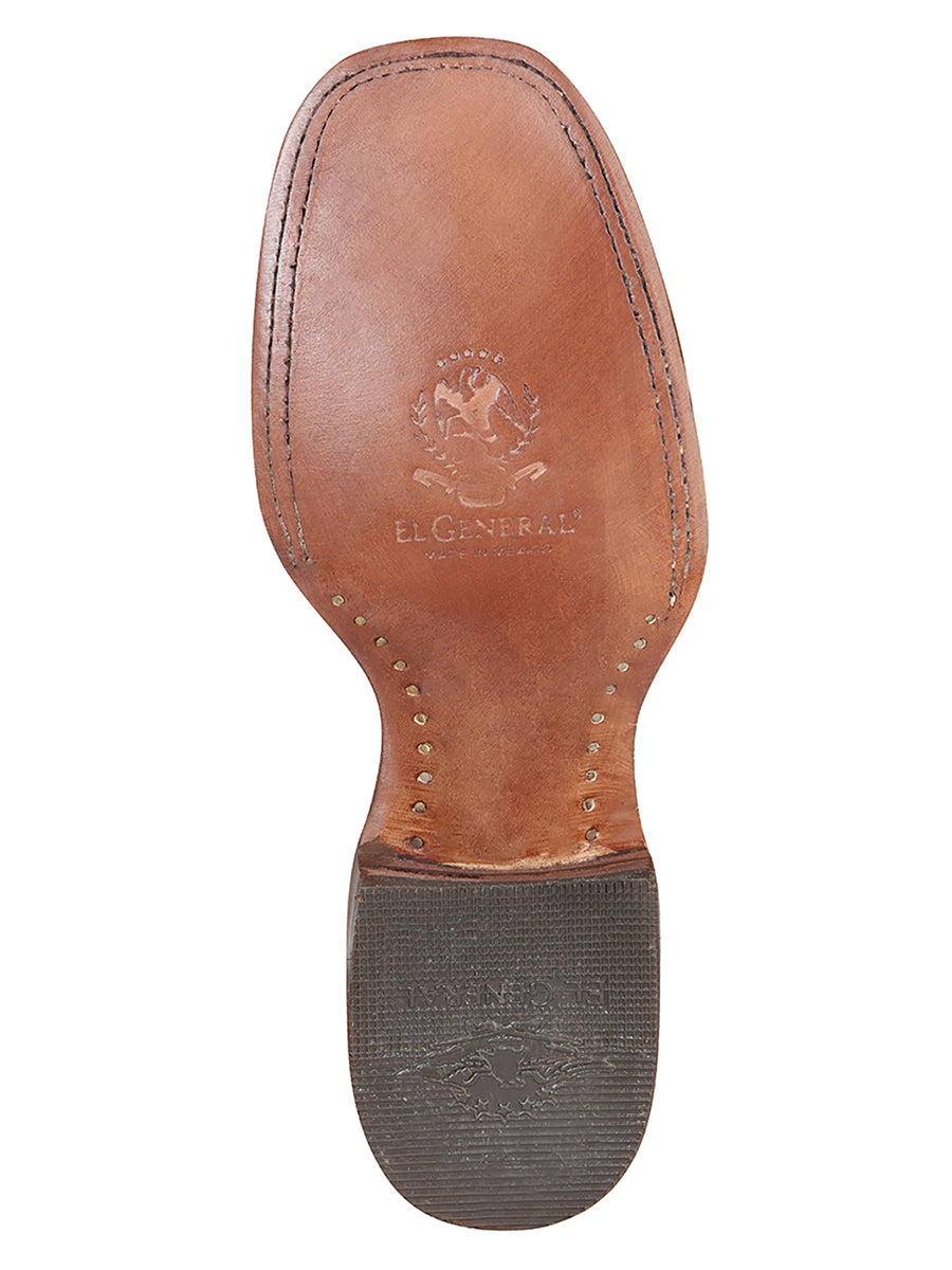 Botín El General de punta cuadrada - Marrón nobuck 126198