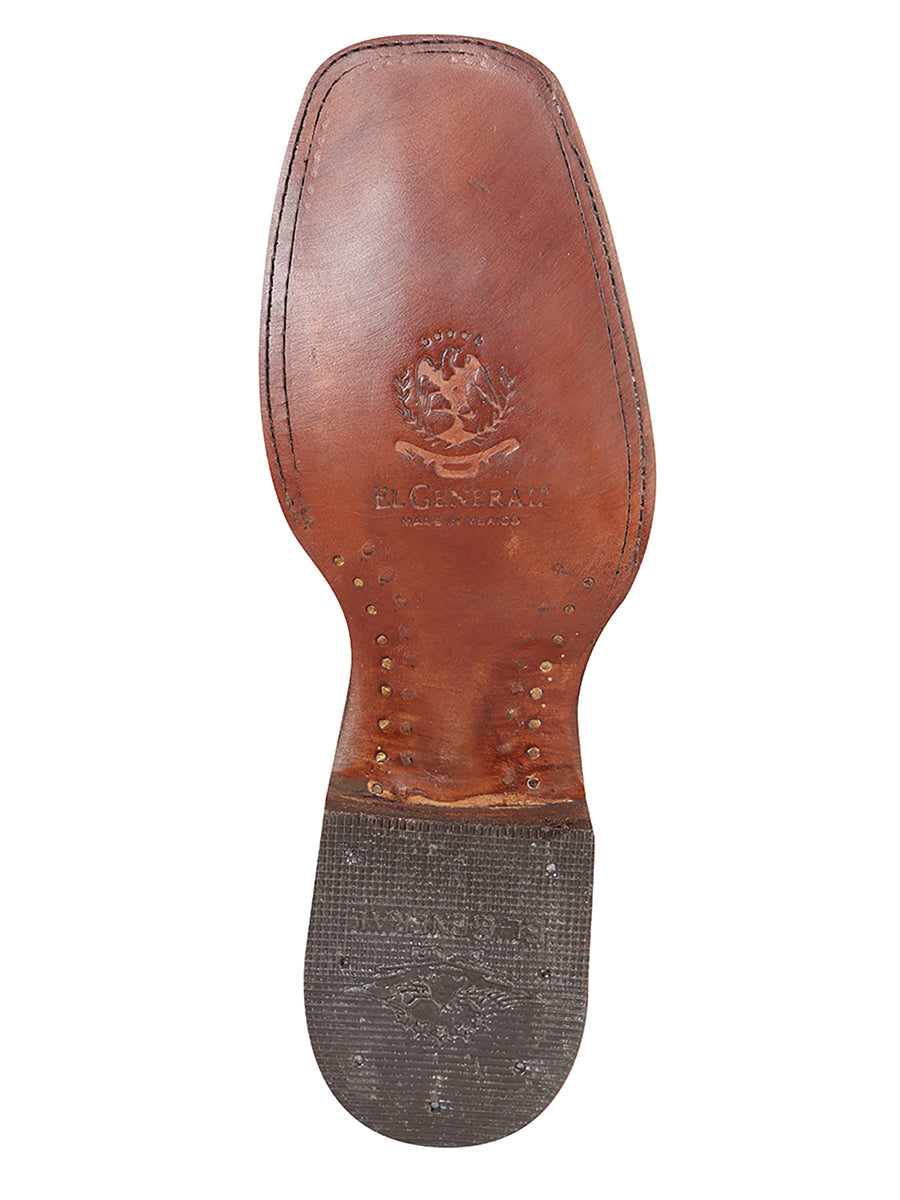 Botín El General de punta cuadrada - Nobuck marrón claro 126200